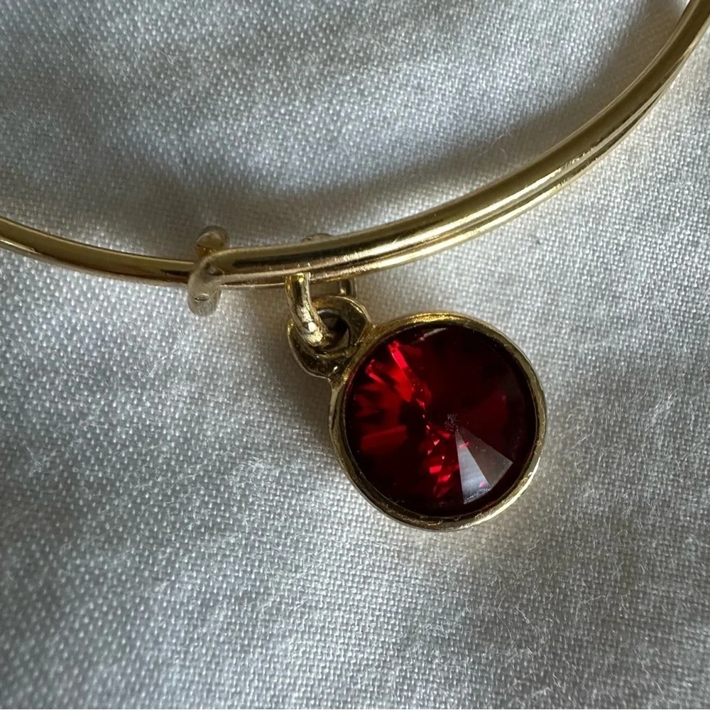 Gold Red Gem Bracelet